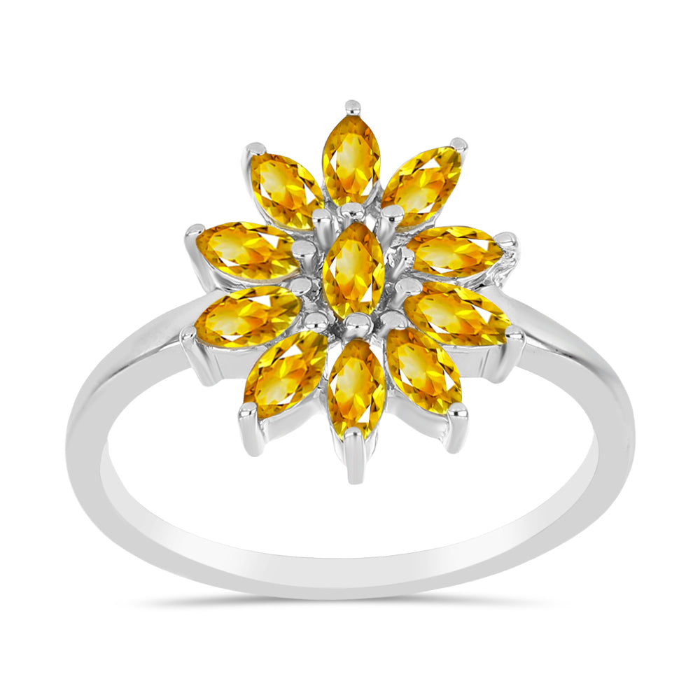 Anillo de Plata con Citrino de Río del Oro 3 