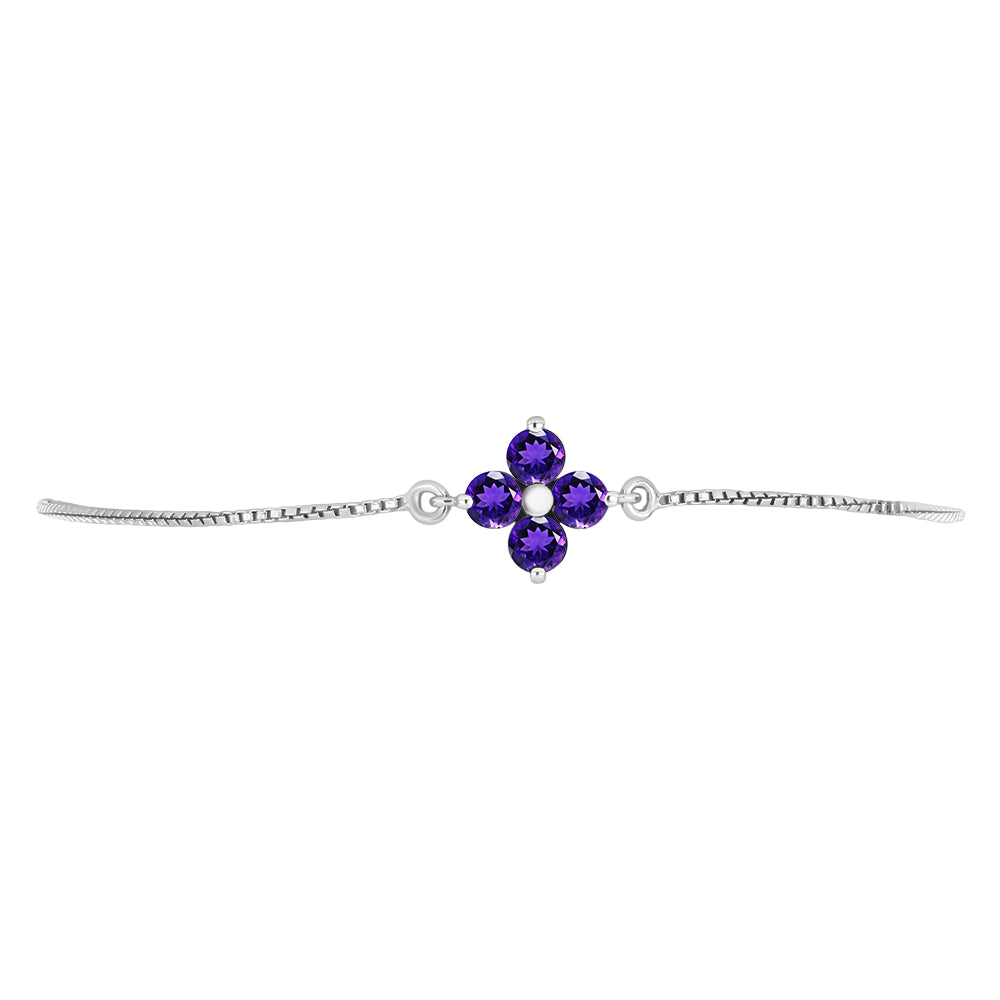 Pulsera de Plata con Amatista de Marruecos