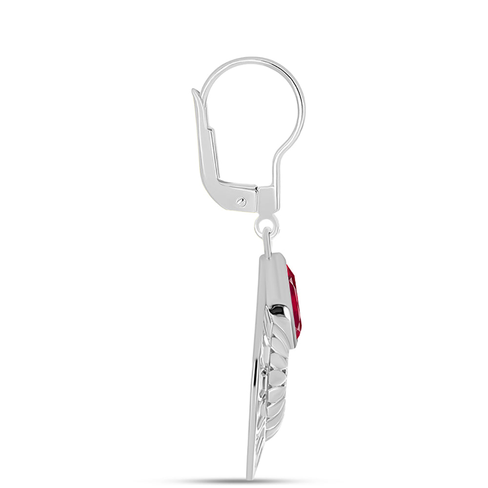 Pendientes de Plata con Rubí de Madagascar