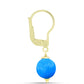 Conjunto de Plata Bañada en Oro con Jade Azul ( Pendientes +Colgante )