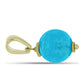 Conjunto de Plata Bañada en Oro con Jade Azul ( Pendientes +Colgante )