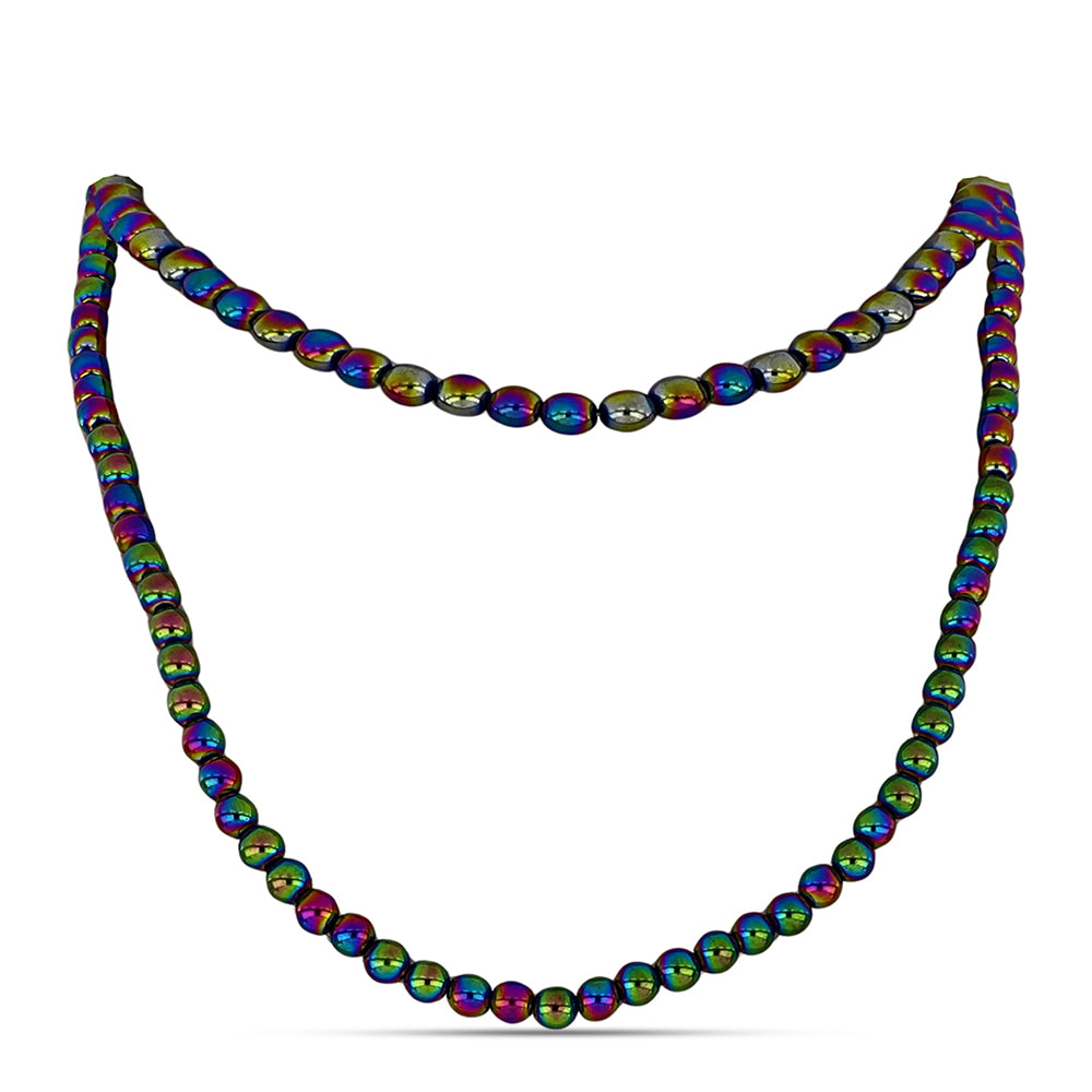 Conjunto Pepita con Cuarzo Hematita verde místico ( Collar +Pulsera )
