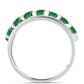 Anillo de Plata con Esmeralda de Zambia y Topacio Blanco