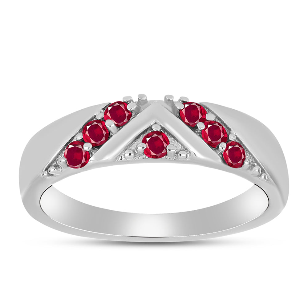 Anillo de Plata con Rubí de Madagascar
