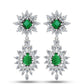 Pendientes de Plata con Esmeralda de Zambia y Topacio Blanco