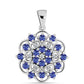 Colgante de Plata con Tanzanita AAA y Diamante blanco