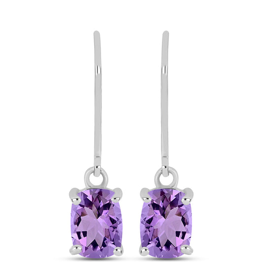 Pendientes de Plata con Amatista Rosa de Francia