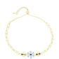 Pulsera de Plata Bañada en Oro con Piedra Lunar Arco Iris y Amatista de Marruecos