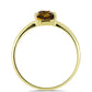 Anillo de Plata Bañada en Oro con Cuarzo Coñac