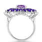 Anillo de Plata con Amatista Rosa de Francia y Amatista Artigas