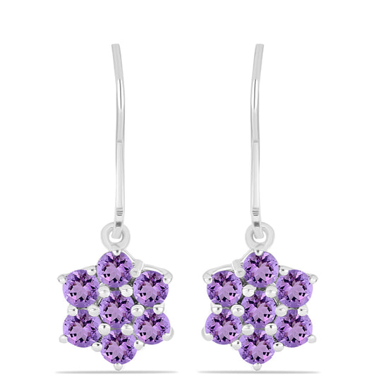 Pendientes de Plata con Amatista Rosa de Francia