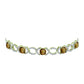 Pulsera de Plata Bañada en Oro con Cuarzo Coñac y Topacio Blanco