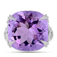 Anillo de Plata con Amatista Rosa de Francia y Topacio Blanco