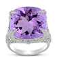 Anillo de Plata con Amatista Rosa de Francia y Topacio Blanco