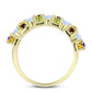 Anillo de Plata Bañada en Oro con Piedra Lunar Arco Iris y Amatista de Marruecos