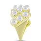 Anillo de Plata Bañada en Oro con Perla de Agua Dulce