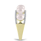 Anillo de Plata Bañada en Oro con Perla de Agua Dulce y Topacio Blanco