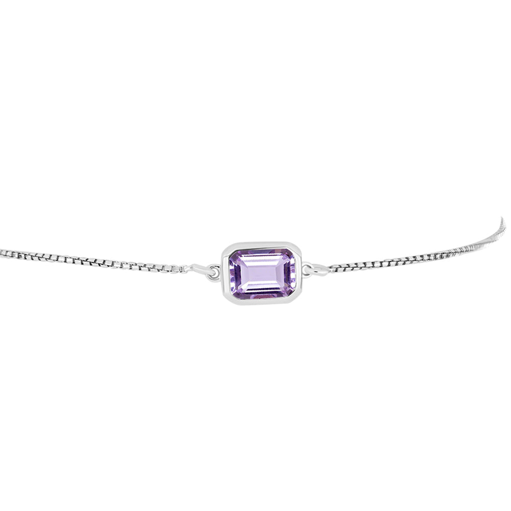 Pulsera de Plata con Amatista Rosa de Francia 2 