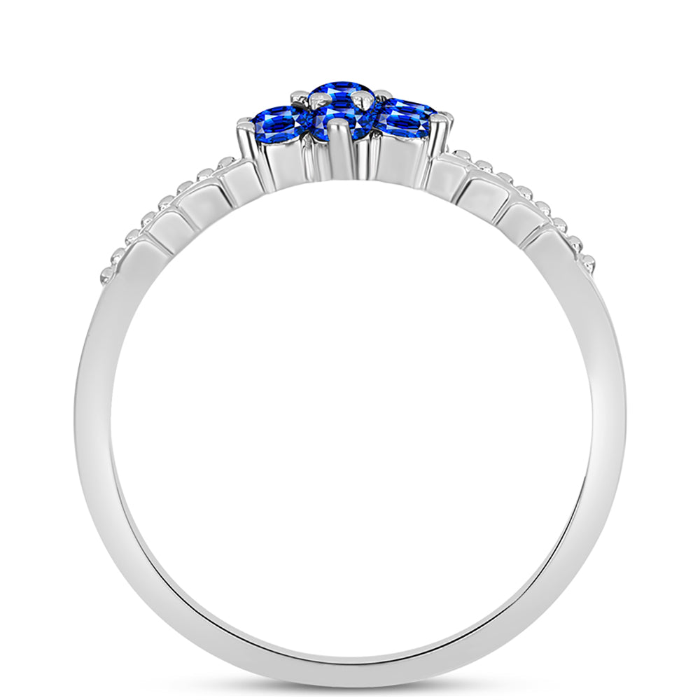 Anillo de Plata con Zafiro Azul Australiano