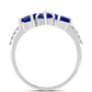 Anillo de Plata con Zafiro Azul Australiano y Topacio Blanco
