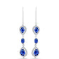 Pendientes de Plata con Zafiro Azul Australiano y Topácio Blanco