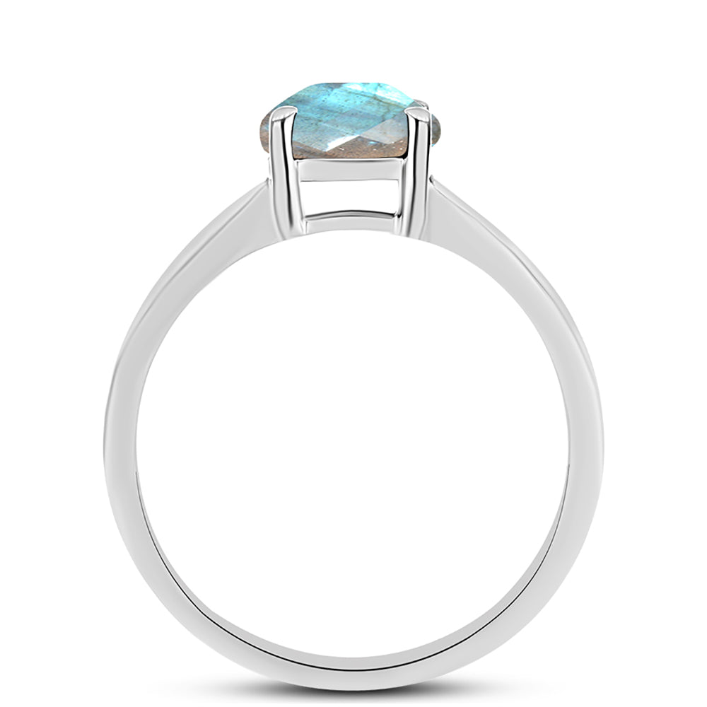 Anillo de Plata con Labradorita