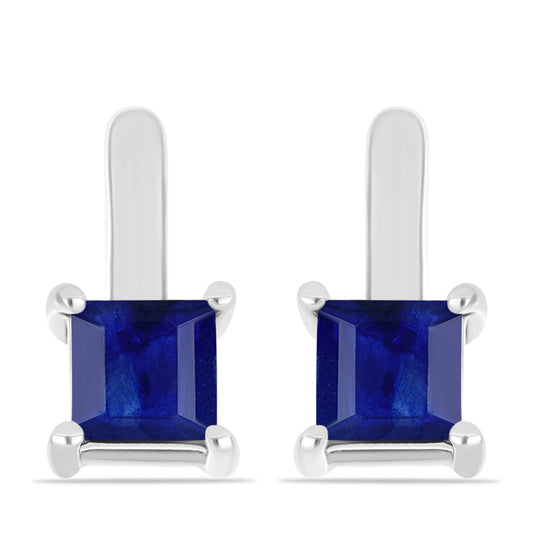 Pendientes de Plata con Zafiro Azul Australiano