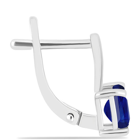 Pendientes de Plata con Zafiro Azul Australiano