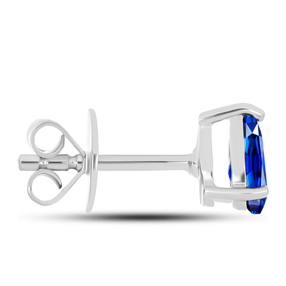 Pendientes de Plata con Zafiro Azul Australiano