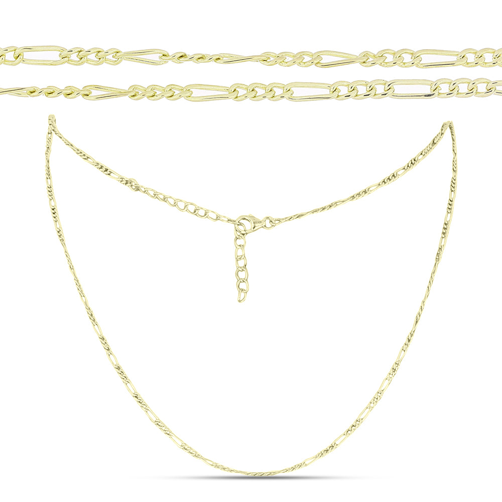 Cadena de Plata Bañada en Oro