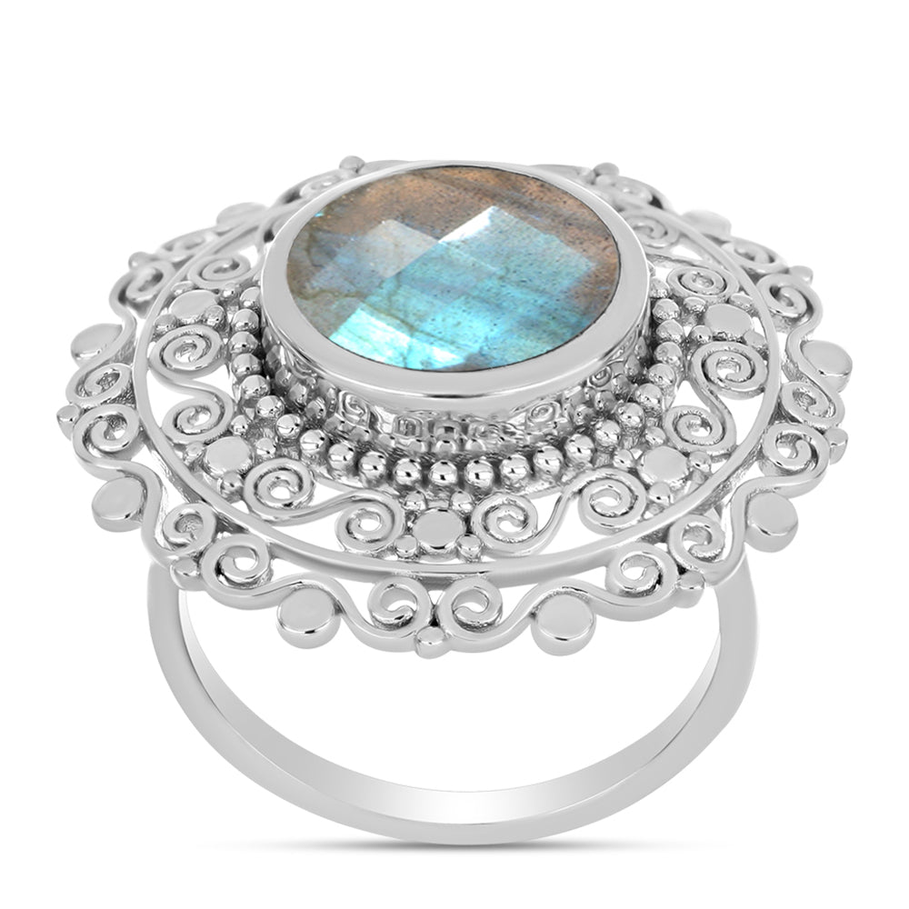 Anillo de Plata con Labradorita