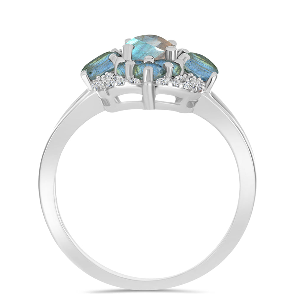 Anillo de Plata con Labradorita