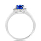 Anillo de Plata con Zafiro Azul Australiano y Topacio Blanco