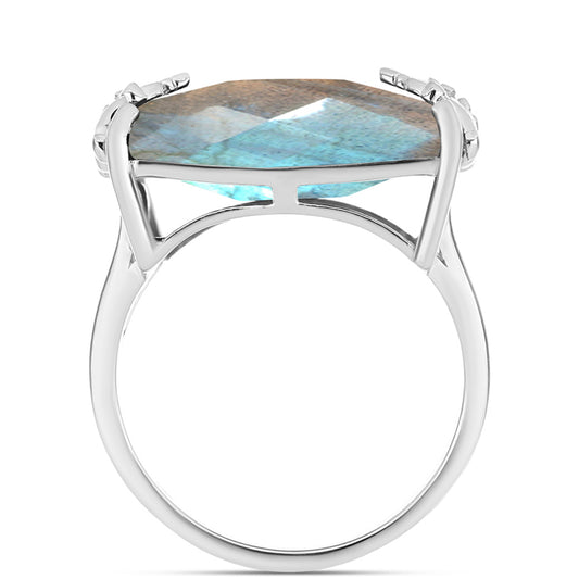 Anillo de Plata con Labradorita