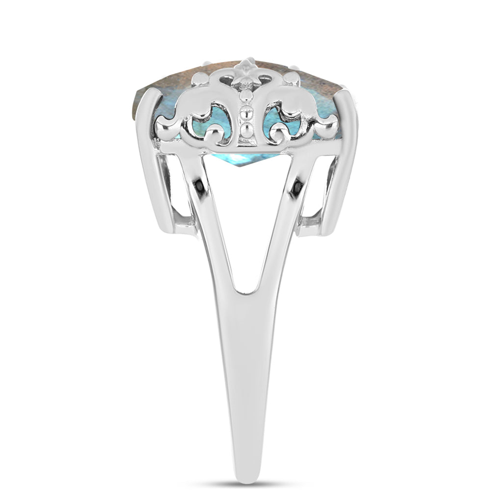 Anillo de Plata con Labradorita 4 