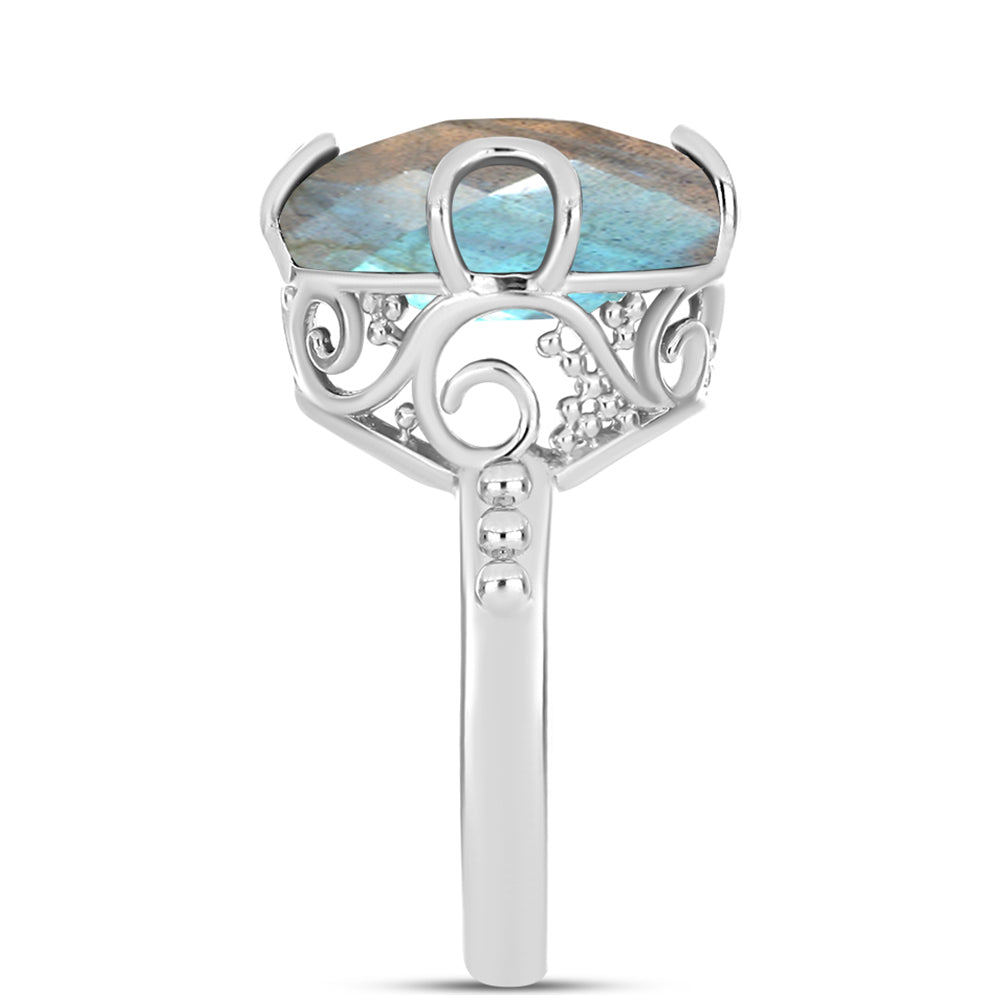 Anillo de Plata con Labradorita