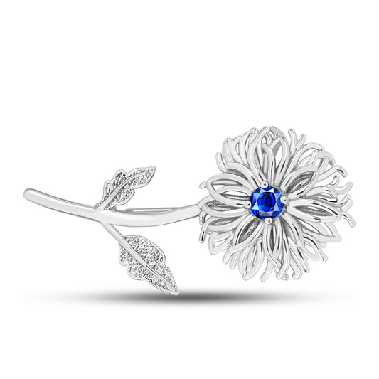 Broche de Plata con Zafiro Azul Australiano