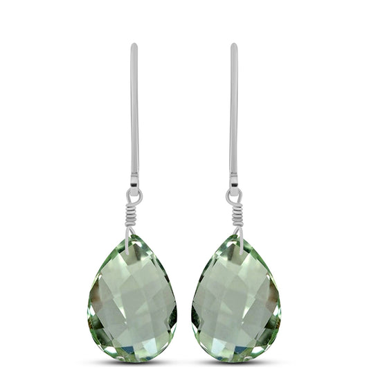 Pendientes de Plata con Amatista Verde