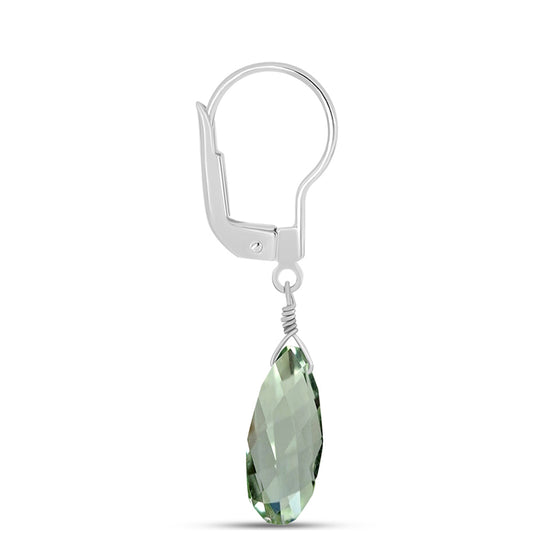 Pendientes de Plata con Amatista Verde