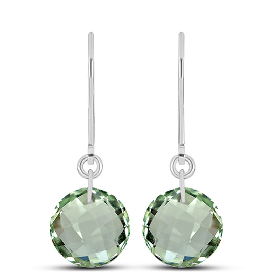 Pendientes de Plata con Amatista Verde