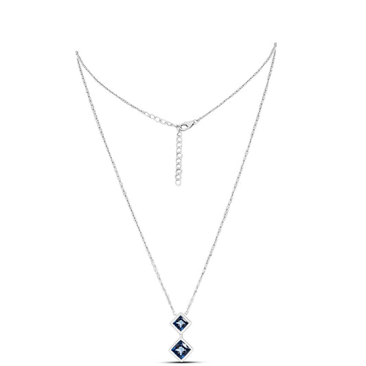 Collar de Plata con Topacio Azul Londres