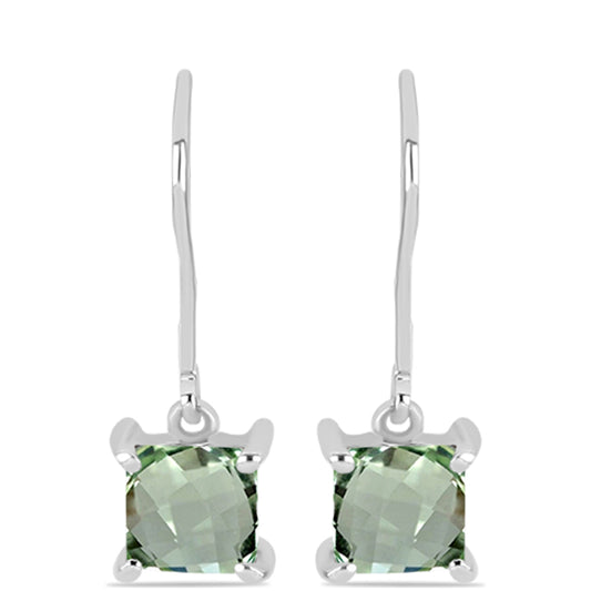 Pendientes de Plata con Amatista Verde