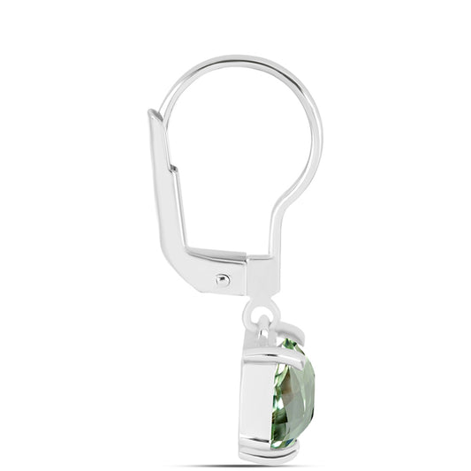 Pendientes de Plata con Amatista Verde
