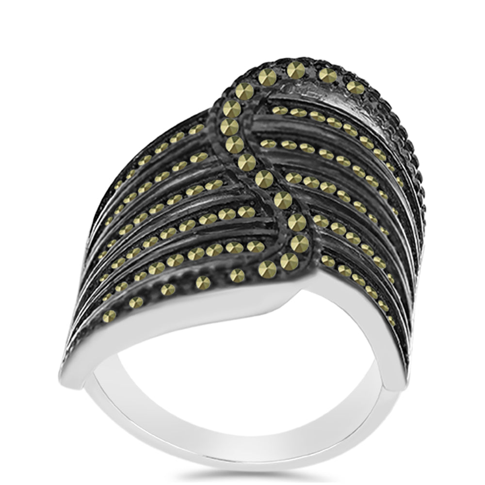 Anillo de Plata con Marcasita de Austria 3 