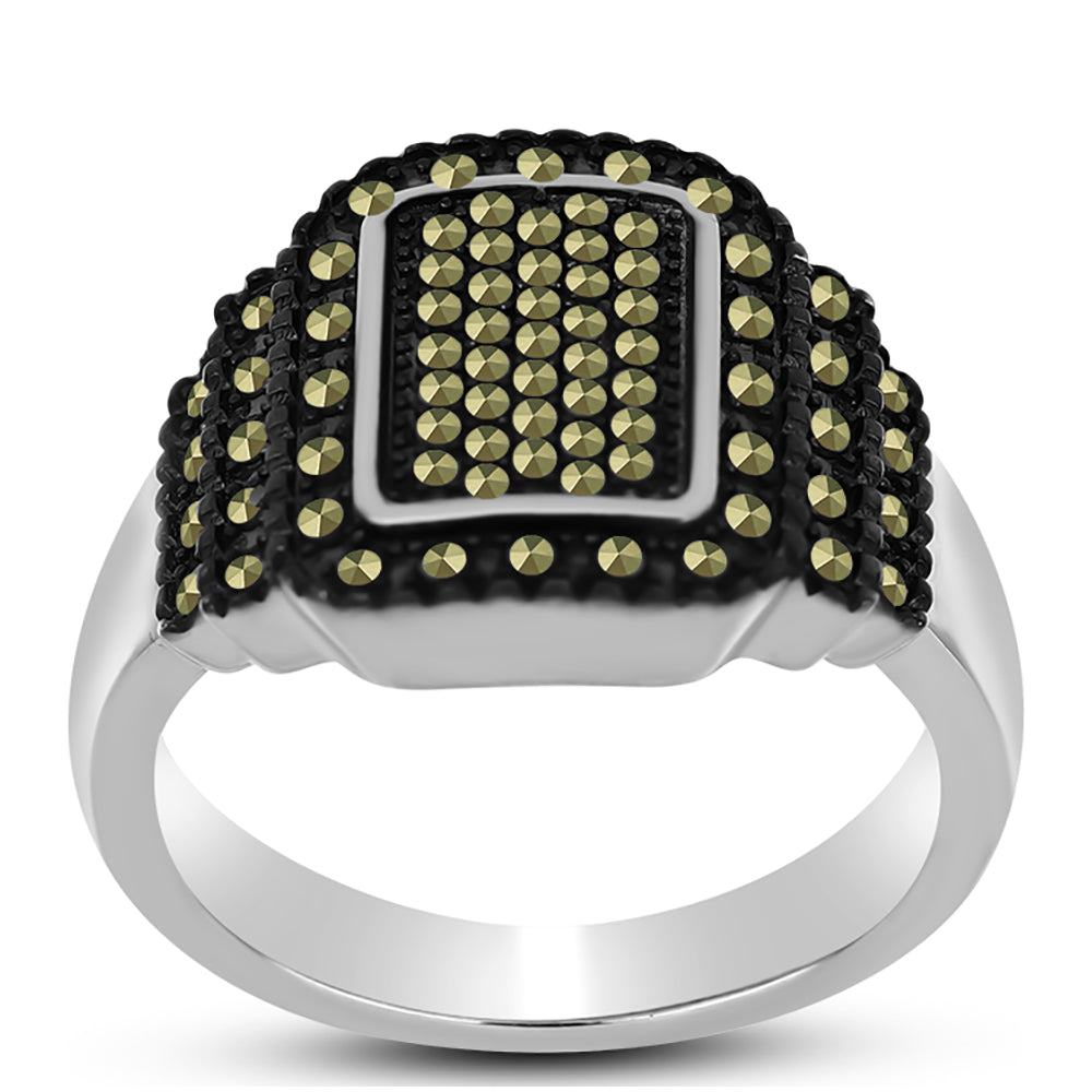 Anillo de Plata con Marcasita de Austria
