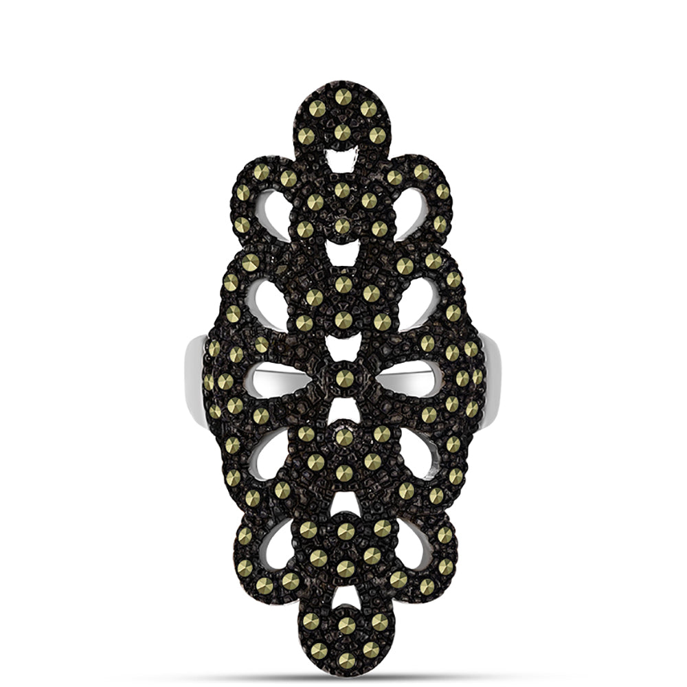 Anillo de Plata con Marcasita de Austria