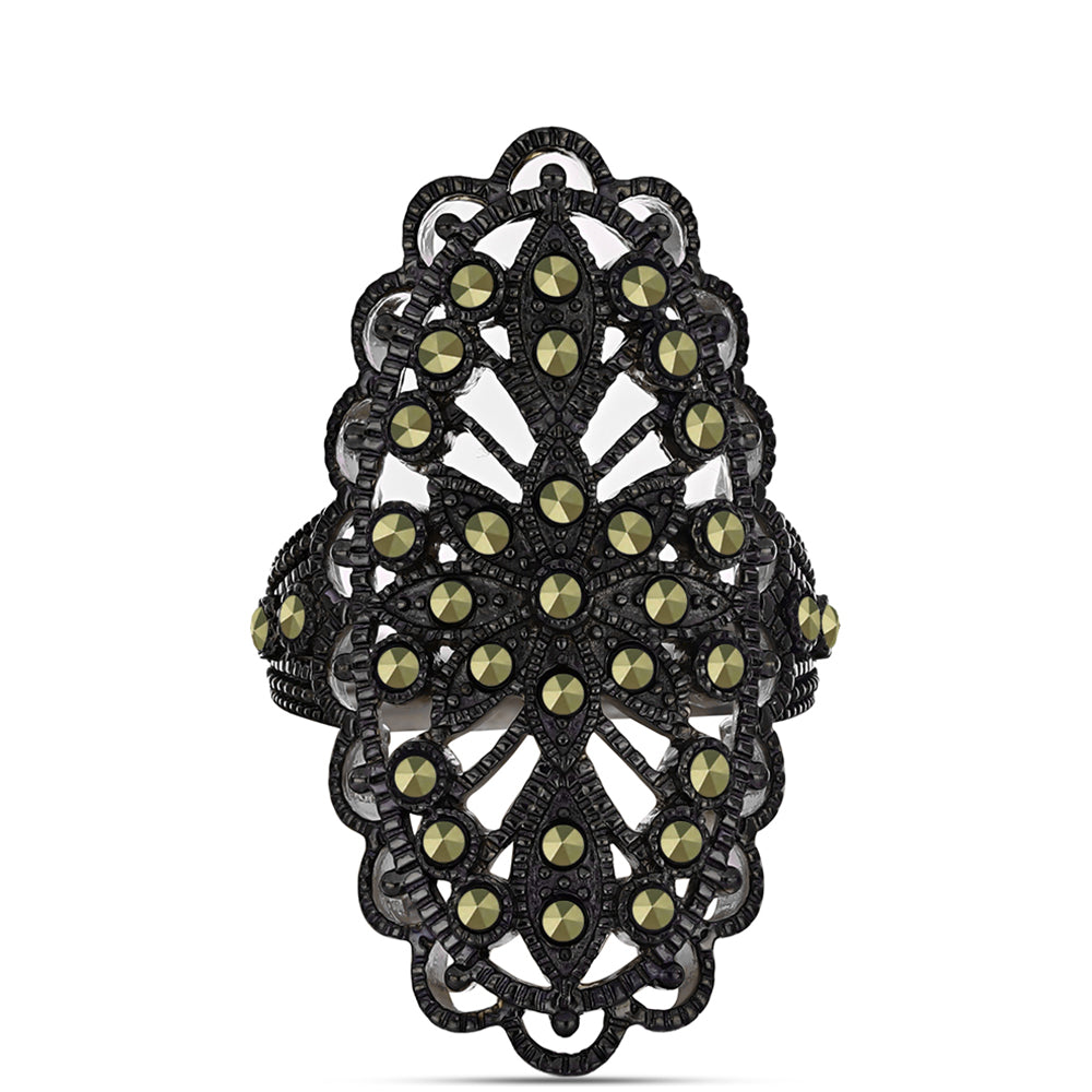 Anillo de Plata con Marcasita de Austria