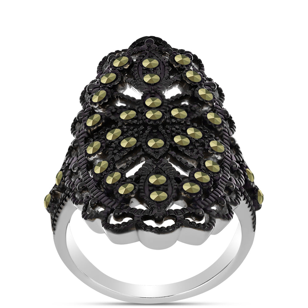 Anillo de Plata con Marcasita de Austria