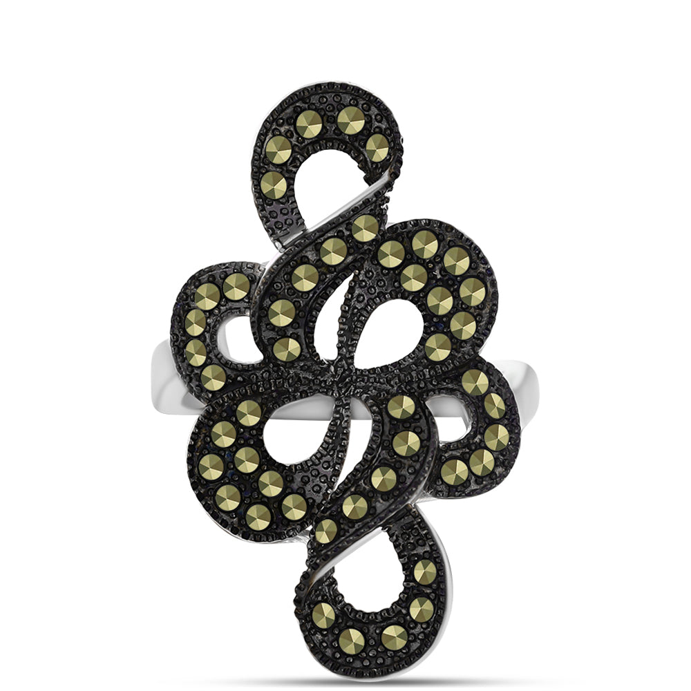 Anillo de Plata con Marcasita de Austria