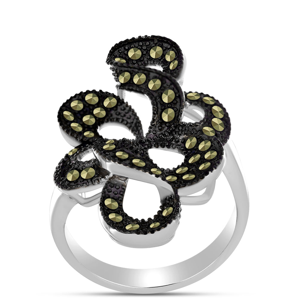 Anillo de Plata con Marcasita de Austria